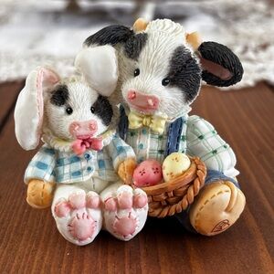 Mary Mary's Moo Moos Hoppy Easter To Moo Figurine 1994
